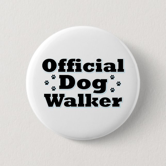 Badge Rond 5 Cm Marcheur de chien officiel (Devant)