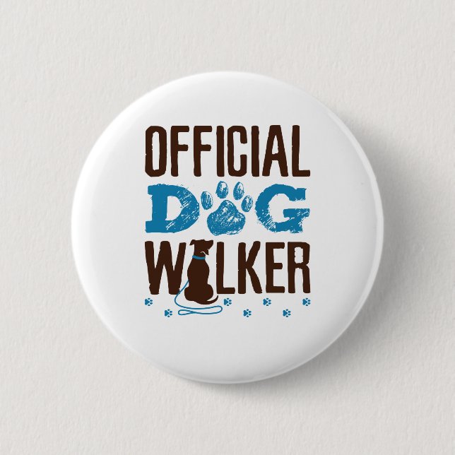 Badge Rond 5 Cm Marcheur de chien officiel (Devant)