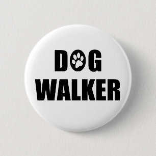 Badge Rond 5 Cm Marcheur de chien (patte)