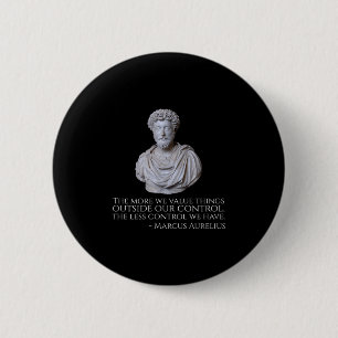 Badge Rond 5 Cm Marcus Aurelius - Philosophie du stoïcisme motivat