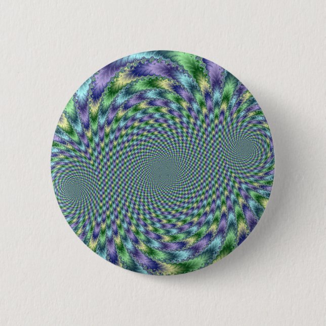 Badge Rond 5 Cm Mardi Gras - Fractal (Devant)