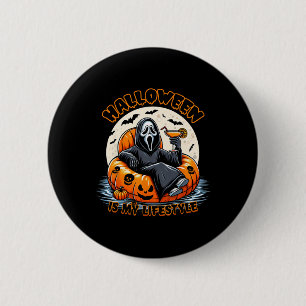 Badge Rond 5 Cm Mardi Gras Skeleton perles Bling Funny Outfit Men 