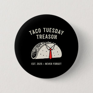 Badge Rond 5 Cm Mardi, Mardi, Taco, une manifestation politique dr