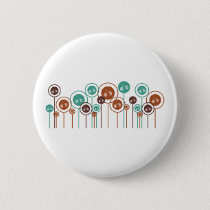 Badge Rond 5 Cm Marguerites de tricot