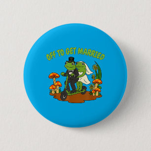 Badge Rond 5 Cm Mariage de Frog Meme Bachelorette Party en route p