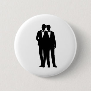 Badge Rond 5 Cm Mariage de mari et mari