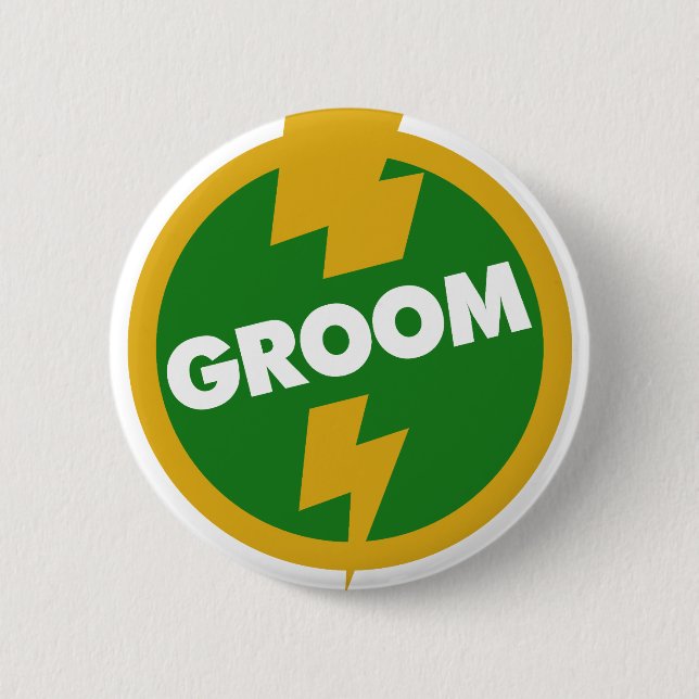 Badge Rond 5 Cm Mariage de marié - Dupree (Devant)