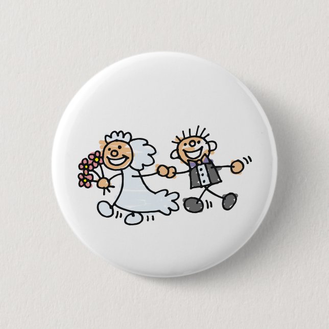 Badge Rond 5 Cm Mariage Elope Elopement (Devant)