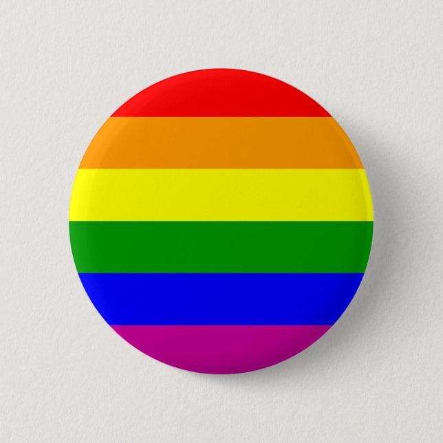 Badge Rond 5 Cm Mariage/Gay pride arc-en-ciel (Devant)