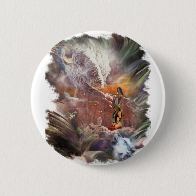 Badge Rond 5 Cm Mariage indien américain Night Vignette (Devant)