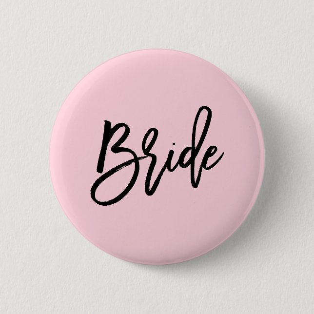 Badge Rond 5 Cm Mariage nuptiale moderne de partie (Devant)