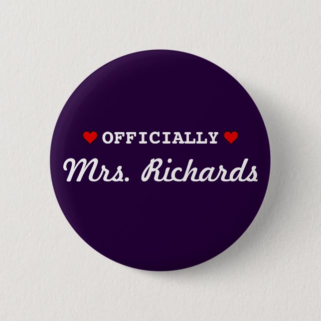 Badge Rond 5 Cm Mariage nuptiale personnalisé (Devant)