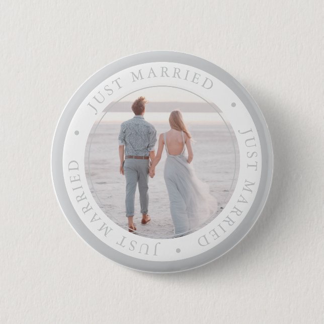 Badge Rond 5 Cm Mariage photo personnalisé occasion simple (Devant)