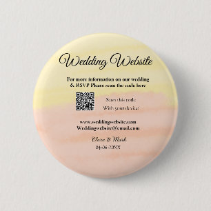 Badge Rond 5 Cm Mariage site web ajouter Q R code scanner ajouter