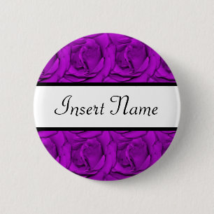 Badge Rond 5 Cm mariage violet Rose