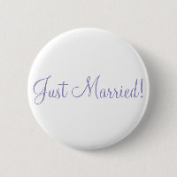 Marié ! Boutons de mariage de la tulipe violette