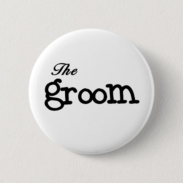 Badge Rond 5 Cm Marié noir des textes (Devant)