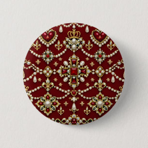 Badge Rond 5 Cm Marie Reine d'Écosse Bijoux Magiques Inspirés du D