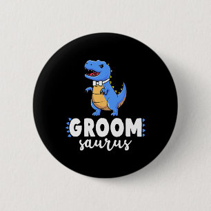 Badge Rond 5 Cm Marié Saurus Dinosaure Fiançailles Mariage Couples