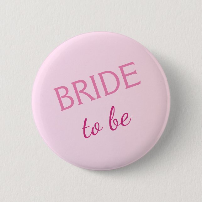 Badge Rond 5 Cm Mariée à être Bouton Pastel rose (Devant)