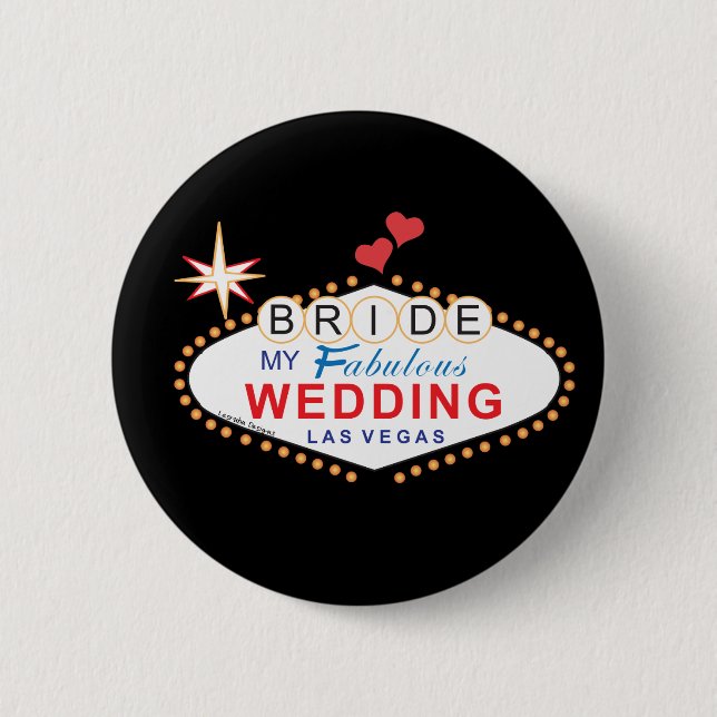 Badge Rond 5 Cm Mariée de Las Vegas (Devant)