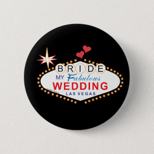 Badge Rond 5 Cm Mariée de Las Vegas