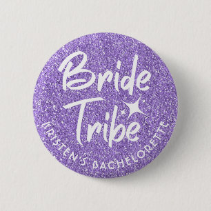 Badge Rond 5 Cm Mariée Tribe Bachelorette Pin Violet