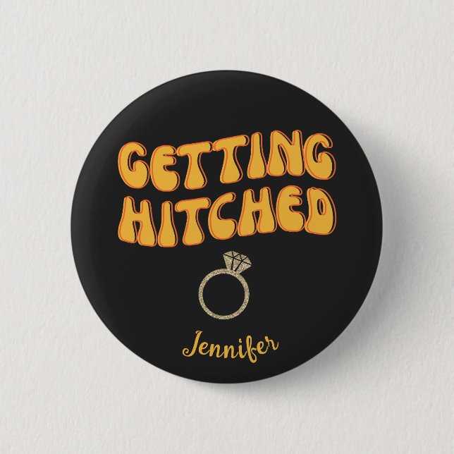 Badge Rond 5 Cm Mariées à la mode Bouton de soirée de filles (Devant)