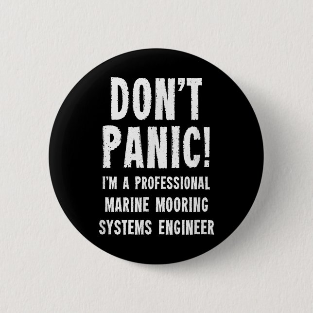 Badge Rond 5 Cm Marine Mooring Systems Engineer  (Devant)
