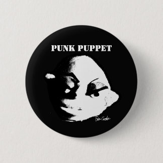 Badge Rond 5 Cm Marionnette Punk (création Erica Crooks)