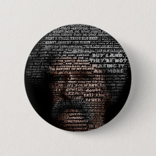 Badge Rond 5 Cm Mark Twain (oeil d'un caractère)