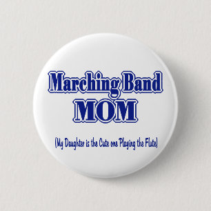 Badge Rond 5 Cm Marquage maman / Flûte