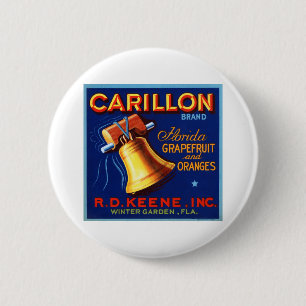 Badge Rond 5 Cm Marque Carillon Florida Grapefruit