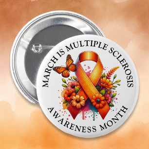 Badge Rond 5 Cm Mars est le mois de sensibilisation à la sclérose 
