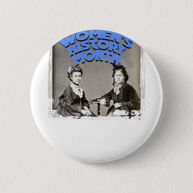 Badge Rond 5 Cm Mars - mois de l'histoire des femmes (Devant)