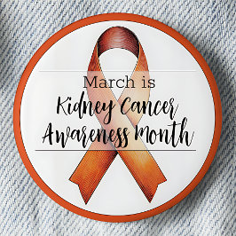 Badge Rond 5 Cm Mars Mois de sensibilisation au cancer du rein