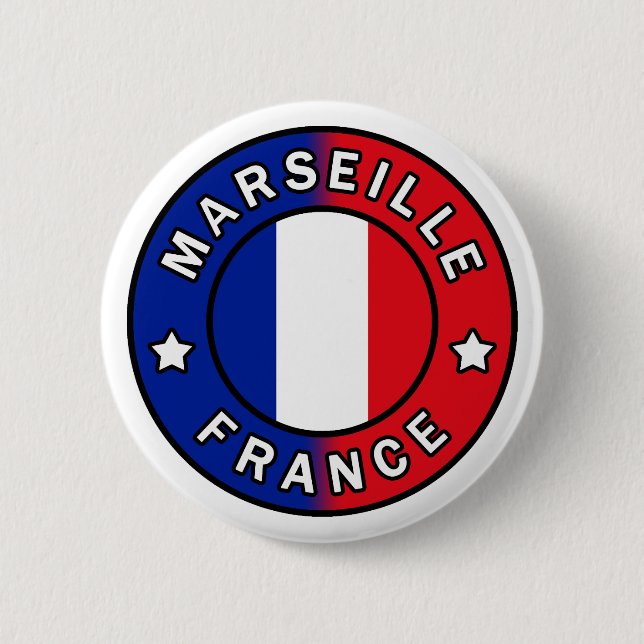 Badge Rond 5 Cm Marseille France (Devant)