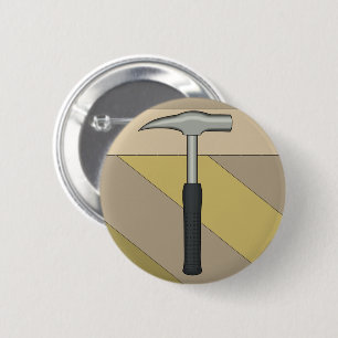 Badge Rond 5 Cm Marteau de rock du géologue