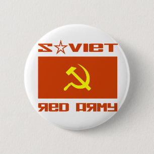 Badge Rond 5 Cm Marteau soviétique et faucille d'armée rouge
