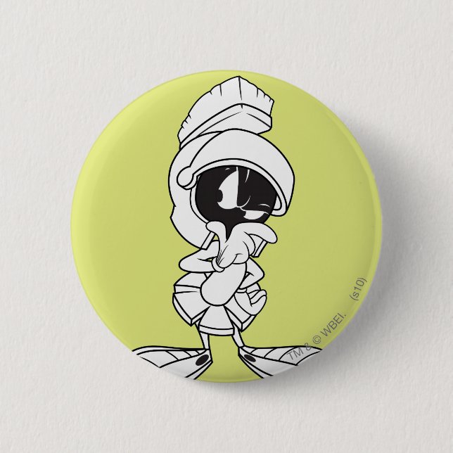 Badge Rond 5 Cm MARVIN LA pensée MARTIAN™ (Devant)