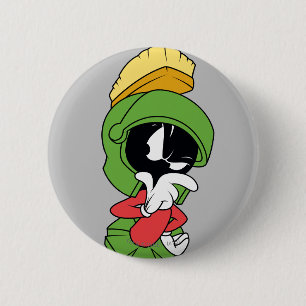 Badge Rond 5 Cm MARVIN LE MARTIEN ™ Pensif