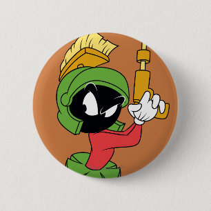 Badge Rond 5 Cm MARVIN MARTIAN™ Prêt Avec Laser
