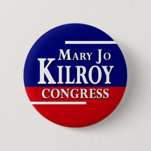 Badge Rond 5 Cm Mary Jo Kilroy pour le Congrès