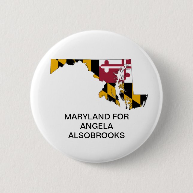 Badge Rond 5 Cm MARYLAND pour Angela Alsobrooks Bouton du SÉNAT (Devant)