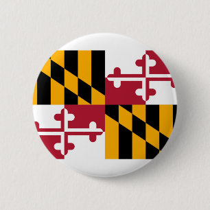 Badge Rond 5 Cm Maryland State Flag Design