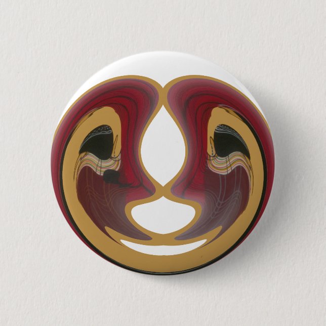 Badge Rond 5 Cm Masai Tribal Whirt Art Imprimer (Devant)