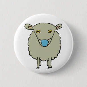 Badge Rond 5 Cm Masque anti-Masque - Mouton portant