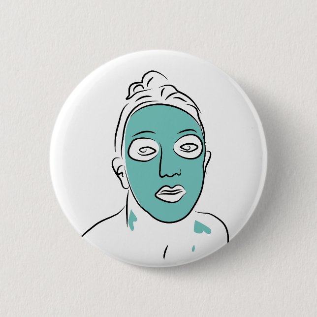 Badge Rond 5 Cm Masque de beauté (Devant)