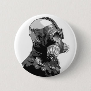 Badge Rond 5 Cm Masque de gaz