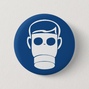 Badge Rond 5 Cm Masque de gaz